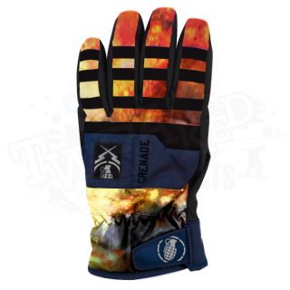 New 2012 Grenade Fragment Snowboard Winter Gloves Blue x Large XL
