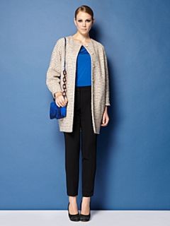 Pied a Terre Textured Sparkle Cocoon Coat Oyster   