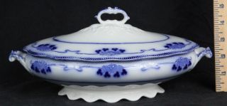 227 w H Grindley 1900s Edwardian English Porcelain Flow Blue Lorne