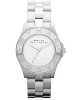 Marc by Marc Jacobs Watch, Womens White Leather Strap 40mm MBM1200