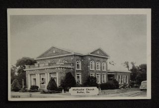 1930s Methodist Church Butler GA Taylor Co Postcard Georgia