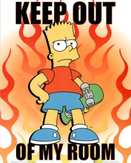 Simpsons Keep Out of My Room Bart Simpson Poster 16x20