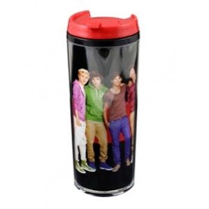 One Direction 1D Hot Chocolate Drinks Tumbler Cup with Lid Official