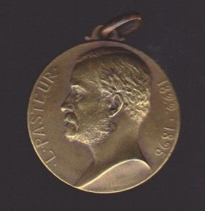 1922 Louis Pasteur by G Prudhomme Bronze Medal Centennial