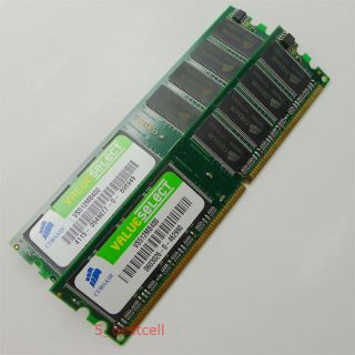 ) PC3200 DDR400 184pin cl3 DDR1 Low Density NON ECC Desktop Memory