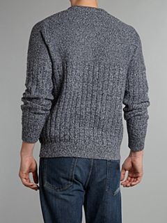 Paul Smith Jeans Crew neck jumper with checked knit Grey   