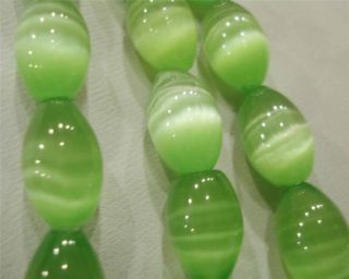 8x12mm Green Mexican Opal Gems Rice Loose Beads 13Free Shipping