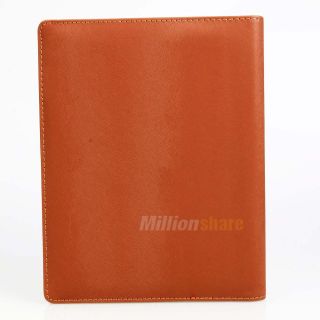 100 Sheets Loose Leaf Notebook Notepad Address Book with Pen Brown