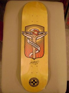 Black Label John Lucero Wings Skateboard Deck Yellow