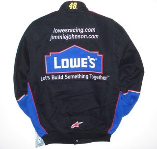 NASCAR Sprint Jimmie Johnson Lowes Cotton Jacket New L