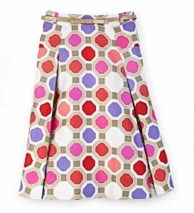 Kate Spade Louella Center Stage Multi Color Silk Skirt Sz 6 $368