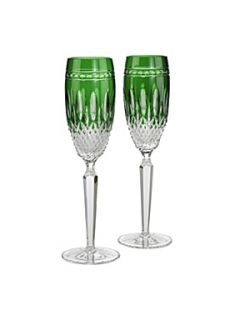 Waterford Clarendon emerald 230ml flute set of 2   