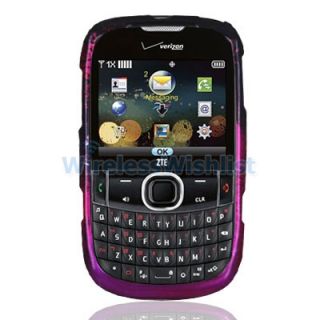 Purple Love Hard Skin Case Cover for Verizon ZTE Adamant F450 Phone