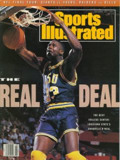 1991 Sports Illustrated LSU Tigers Shaquille ONeal 1st Cover No Label