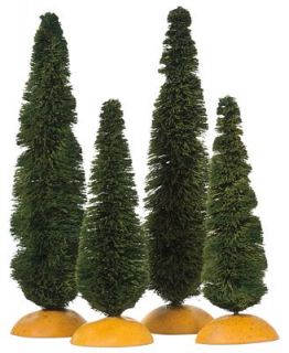 Department 56 Village Accessories, Set of 4 Cypress Trees