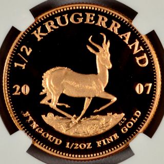 2007 South Africa 1 2 oz Gold Krugerrand NGC PF69 UC SKU26543