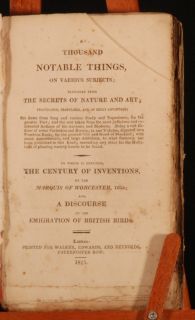 1815 Thousand Notable Things Nature Art by T Lupton