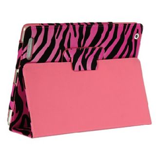 Luxmo Apple iPad 3 2 Black Hot Pink Zebra Stripes Front Back Cover