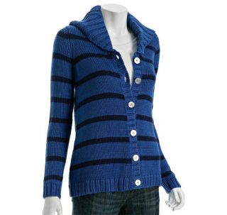 Cardigan by Lynne Hiriak Petite PXS Knit Turtleneck Sweater Royale