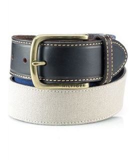 Tommy Hilfiger Belt, 38MM Casual Canvas Lined On Leather