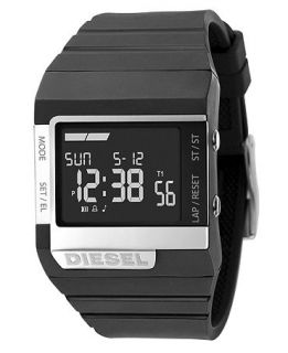 Diesel Watch, Digital Black Plastic Strap 45x38mm DZ7130   All Watches