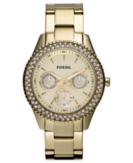 Fossil Watch, Womens Stella Gold Tone Stainless Steel Bracelet 37mm
