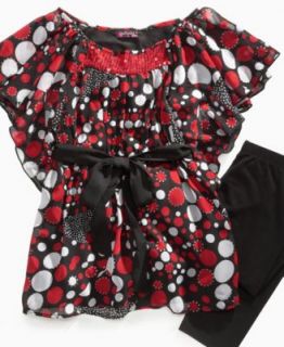 Tempted Kids Set, Girls Tie Front Tunic and Leggings