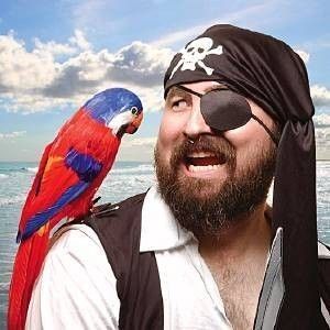 LARGE PIRATE PARROT 40CM SITS ON SHOULDER COSTUME ACCESSORY PHOTO PROP