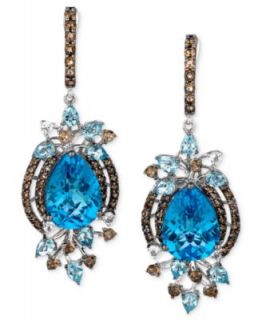 Le Vian 14k White Gold Earrings, Blue Topaz (13 1/2 ct. t.w.), Smokey
