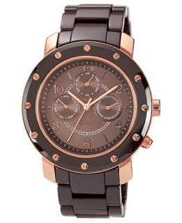 Vince Camuto Watch, Womens Brown Ceramic Bracelet 41mm VC 5044RGBN