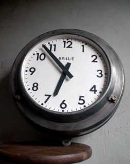 Old Train Station Factory Industrial Clock Bauhaus N3