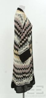 Missoni Pink Black Knit Open Cardigan Size 48