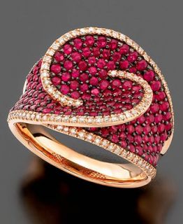 Effy Collection 14k Rose Gold Ring, Ruby (2 9/10 ct. t.w.) and Diamond
