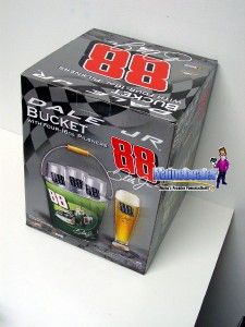 New Gift Pack Dale Jr 88 Ice Bucket 4 Beer 16oz Pilsner Glasses NASCAR