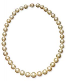 Pearl Necklace, 18 14k Gold Cultured Golden South Sea Pearl Graduated