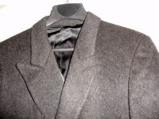 Maitland Overcoat Trench Coat 42 Reg Cashmere Wool Blend Dark Gray