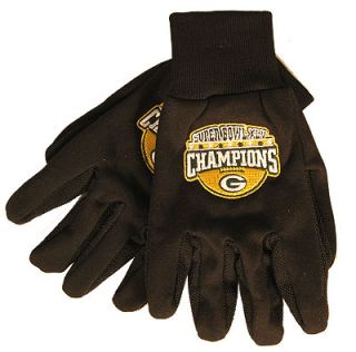 gloves green bay packers nfl football super bowl xlv champs utility