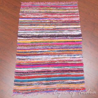 ft Pink Rag Rug Floor Mat Carpet Woven Handloom Ethnic Throw