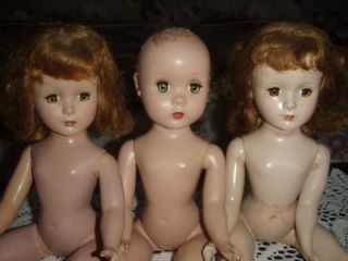 Vtg Alexander Maggie Margaret 3 Hard Plastic 14 Dolls 1950s