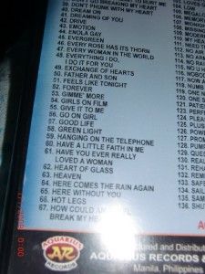 Aquarius 200 Songs Karaoke DVD Male Female Artists