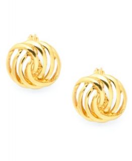 Anne Klein Earrings, Gold tone Button Post Earrings   Fashion Jewelry