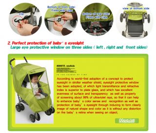 Manito Elegance Stroller Weather Shield Rain Cover Grey US Seller