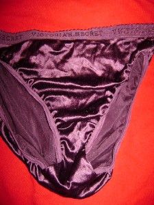Vintage Victorias Secret Shiney Satin Second Skin Plum Panties