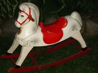 Antique / Vintage Harry Molded Rocking Horse by Trail Rite Mapleplain