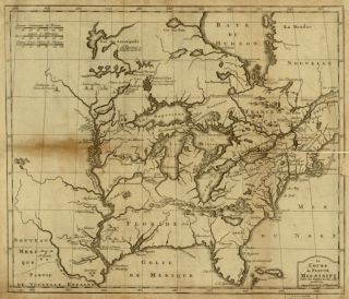 1737 Map Mississippi River Valley