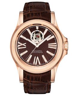 Bulova Accutron Watch, Mens Swiss Automatic Kirkwood Chocolate Brown