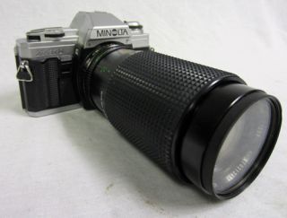 Minolta X 370 35mm Manual SLR Film Camera +  Model 202 Lens 70