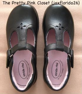 Stride Rite Marianna T Strap Black Shoes NEW 11.5 M & 10.5 W Toddler
