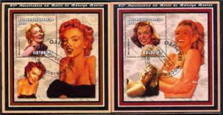 10 x Marilyn Monroe Set of 2 Souv Sheets $170 00 Value