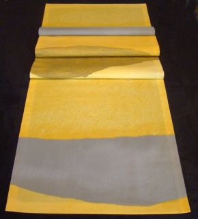 Custom Finnish Marimekko Gray Yellow Joiku Yoik Table Runner Wall Art